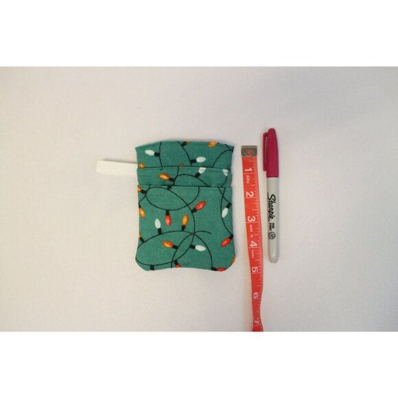 Holiday Lights Scrub POCKET Insert, Organizer & Protector for Nurses, Doctors - Picture 2 of 4